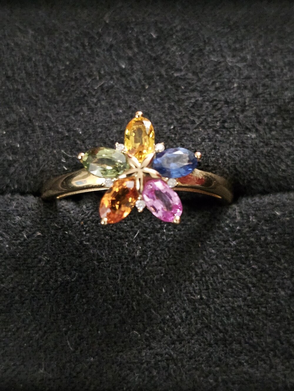 14k MultiStone Yellow Gold Ring